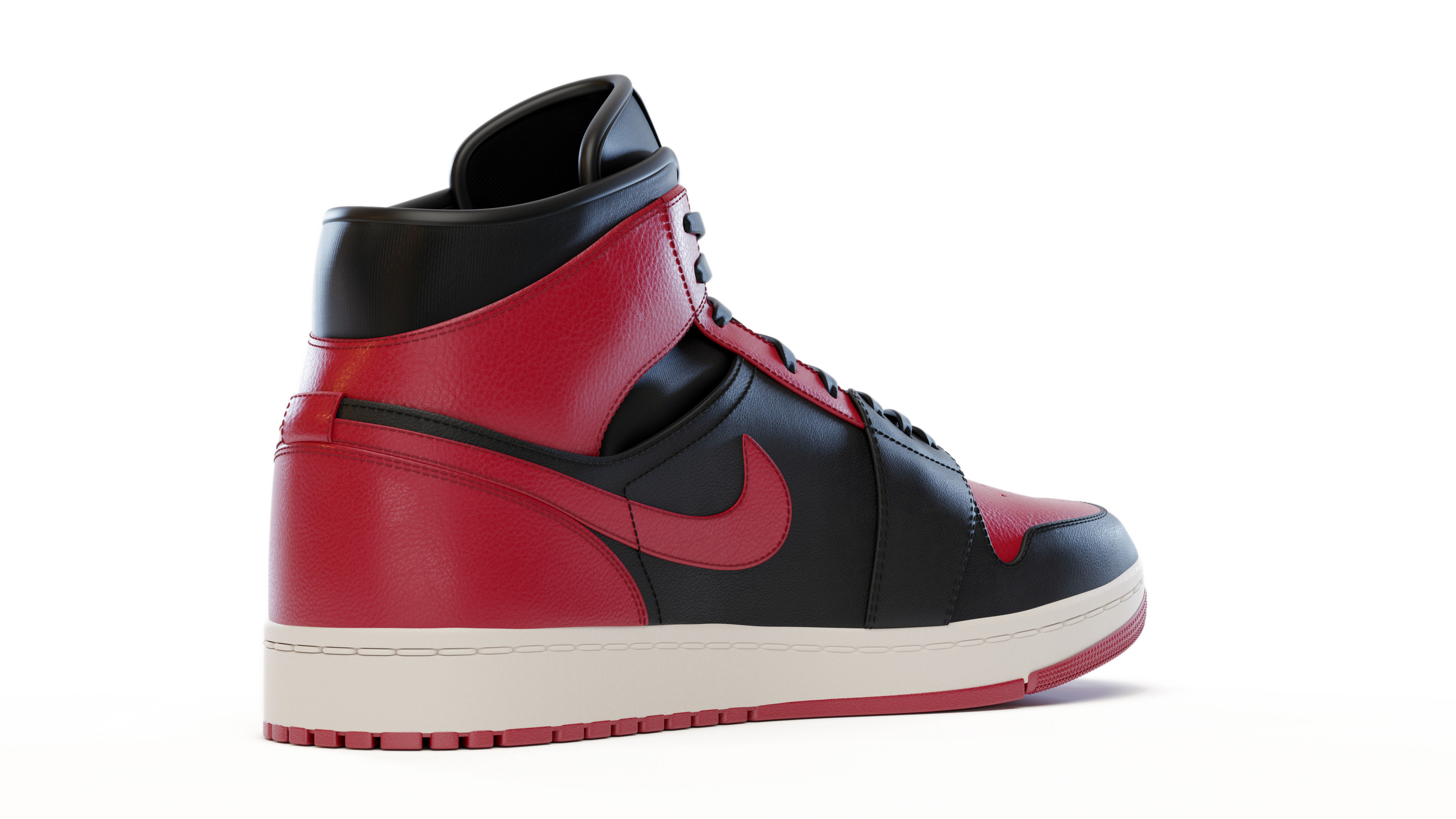 Nike Air Jordan 1 Mid Banned  3D model_6