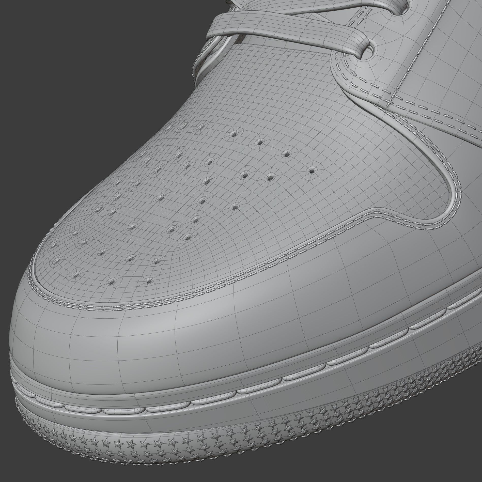 Nike Air Jordan 1 Mid Banned  3D model_2