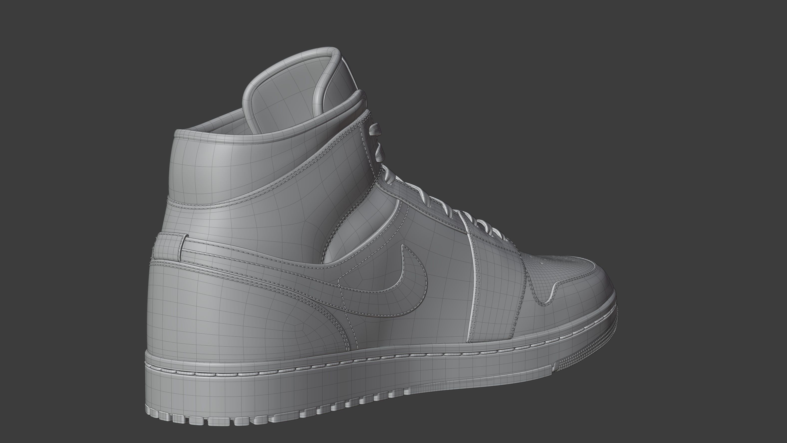 Nike Air Jordan 1 Mid Banned  3D model_13