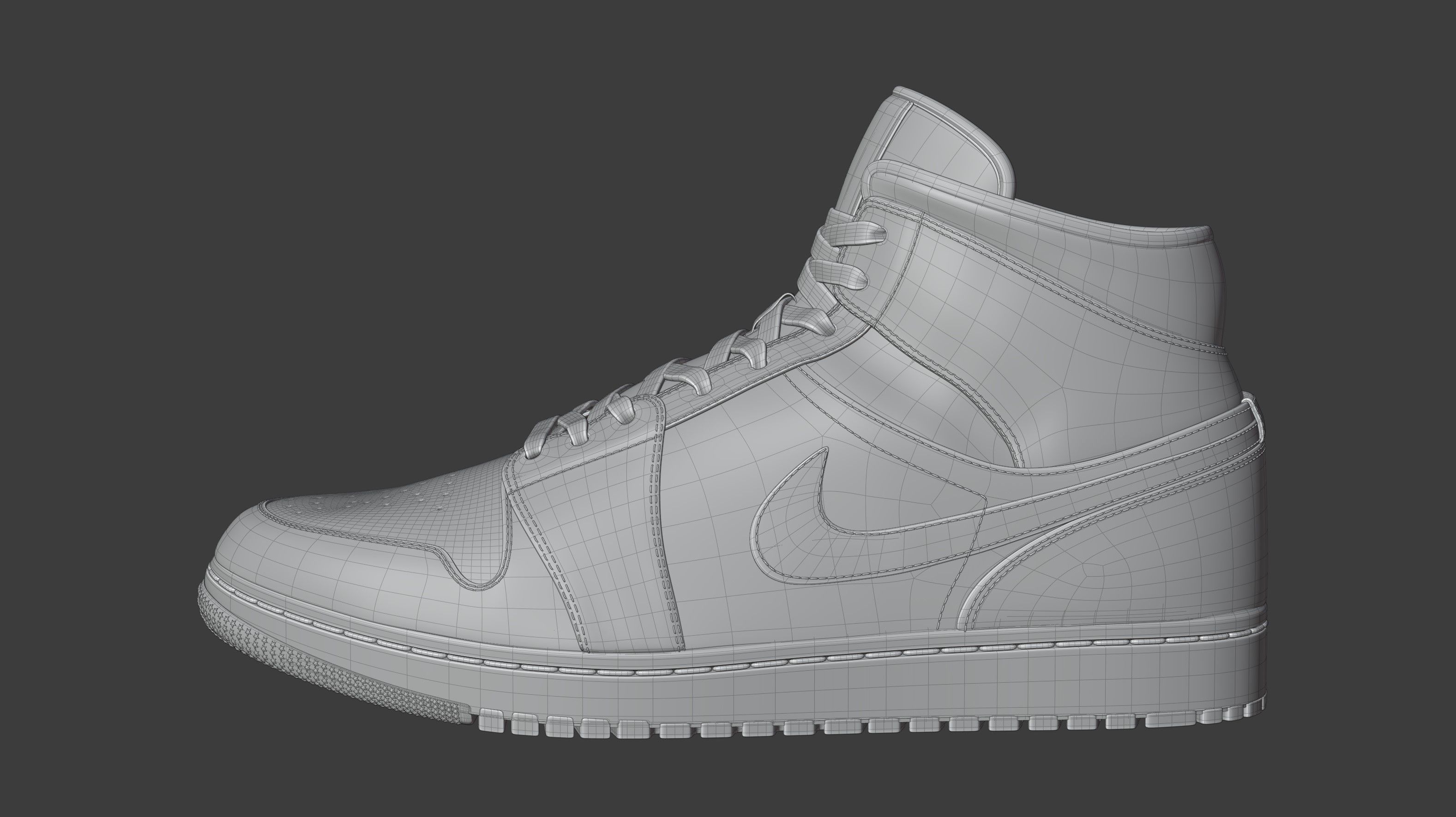 Nike Air Jordan 1 Mid Banned  3D model_16