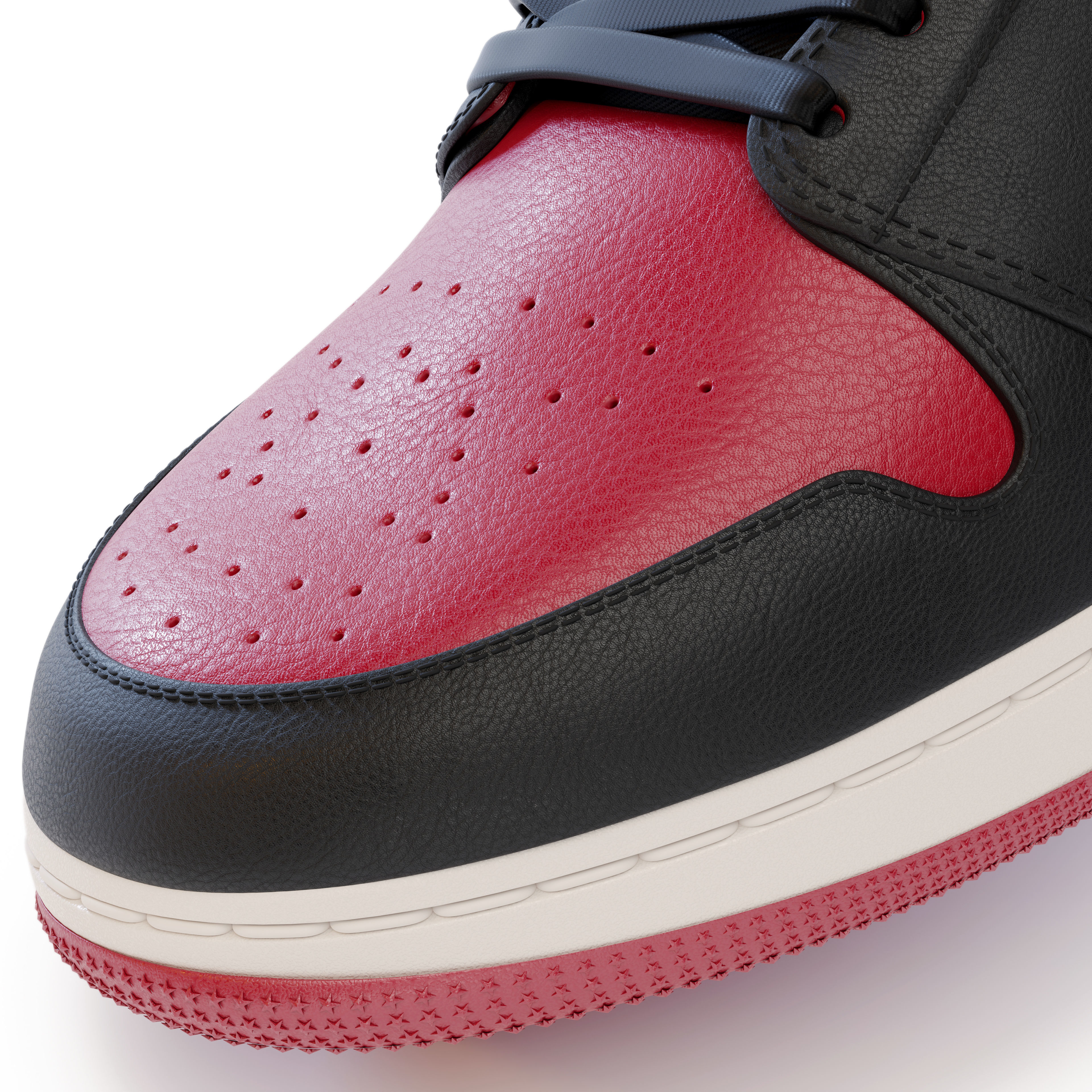 Nike Air Jordan 1 Mid Banned  3D model_1