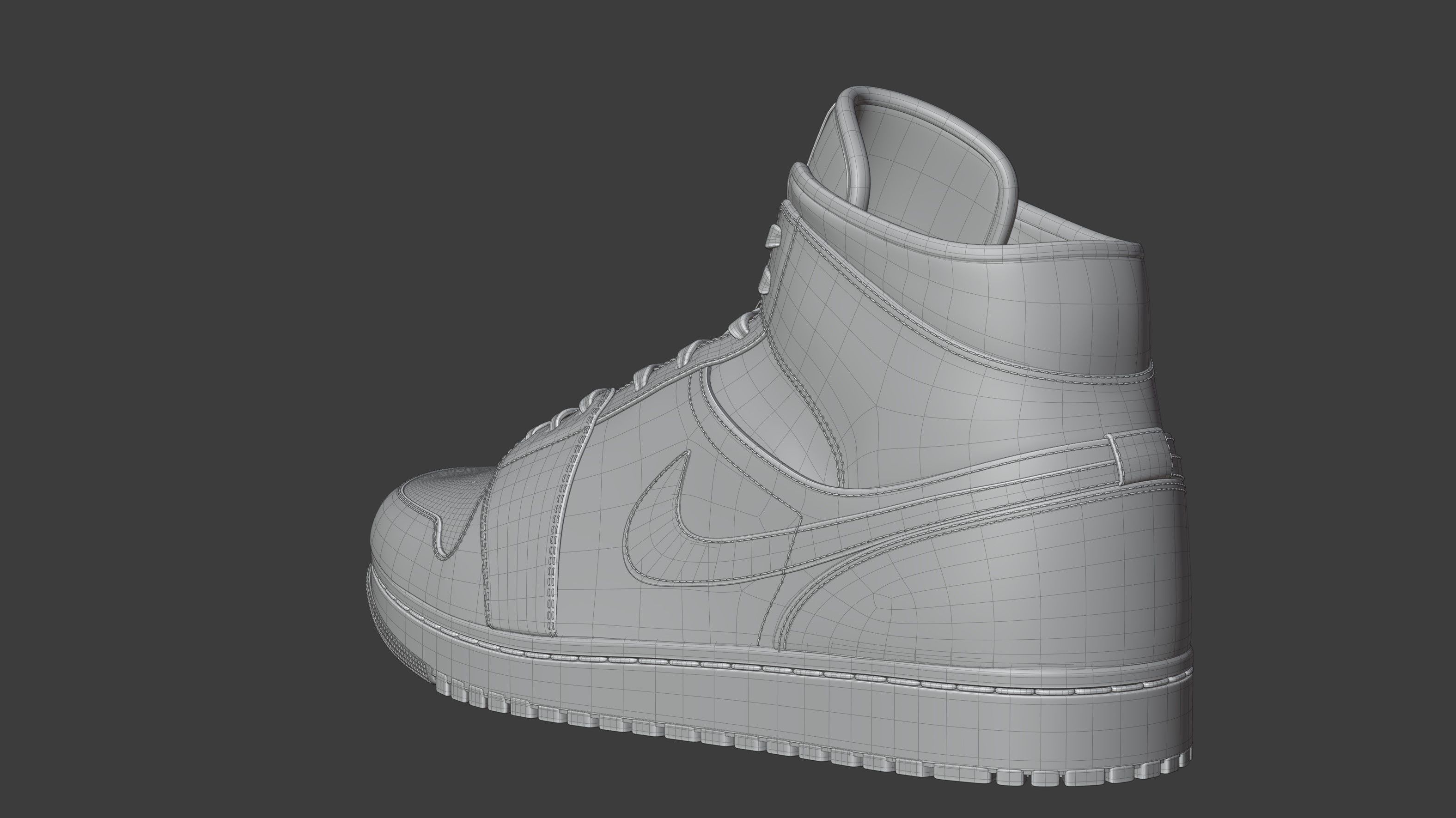 Nike Air Jordan 1 Mid Banned  3D model_15