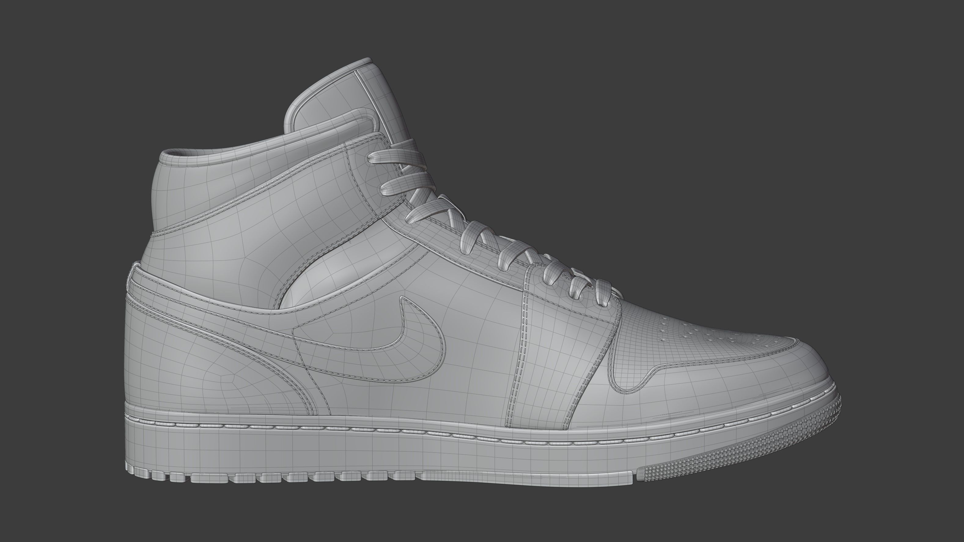 Nike Air Jordan 1 Mid Banned  3D model_20