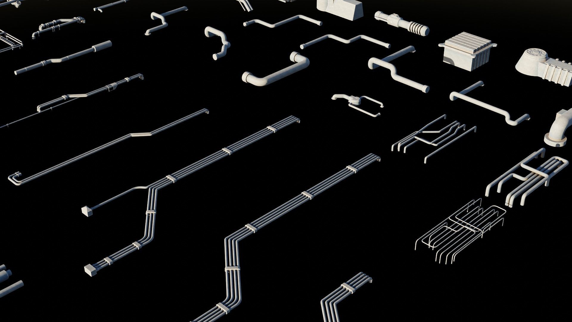 Scifi Kitbashing 3D model_3