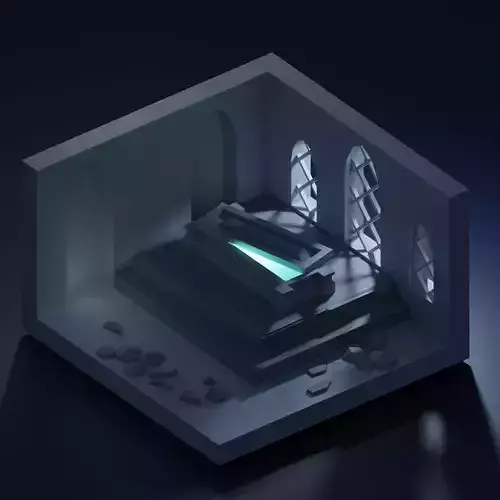 Low-Poly Game Tomb hidden treasures Stones Crypt Window