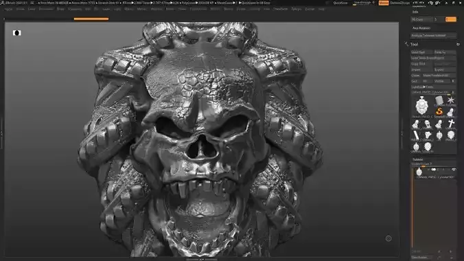 Skull Pendant 3d print model 21 3D print model