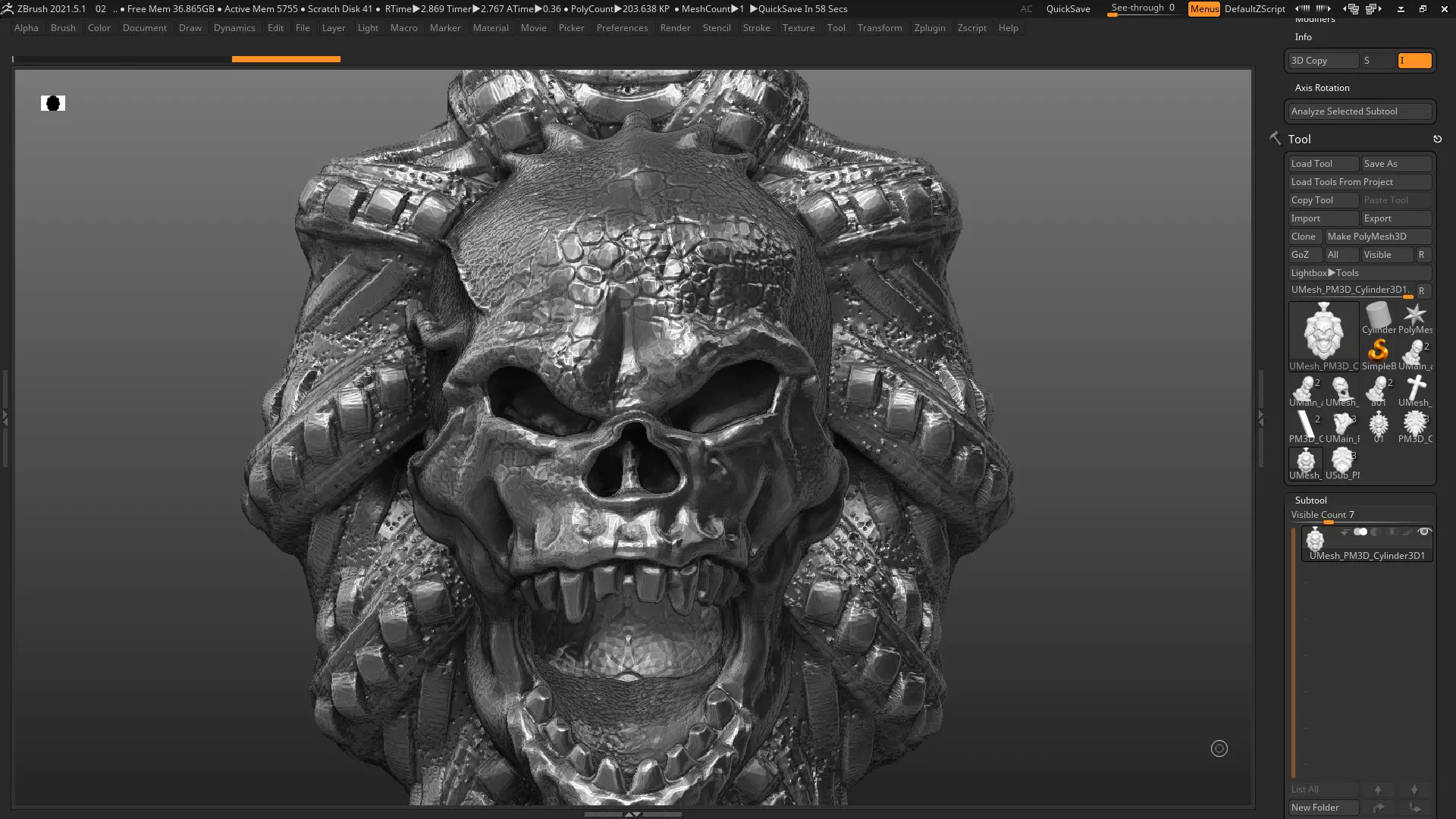 Skull Pendant 3d print model 21 3D print model_0