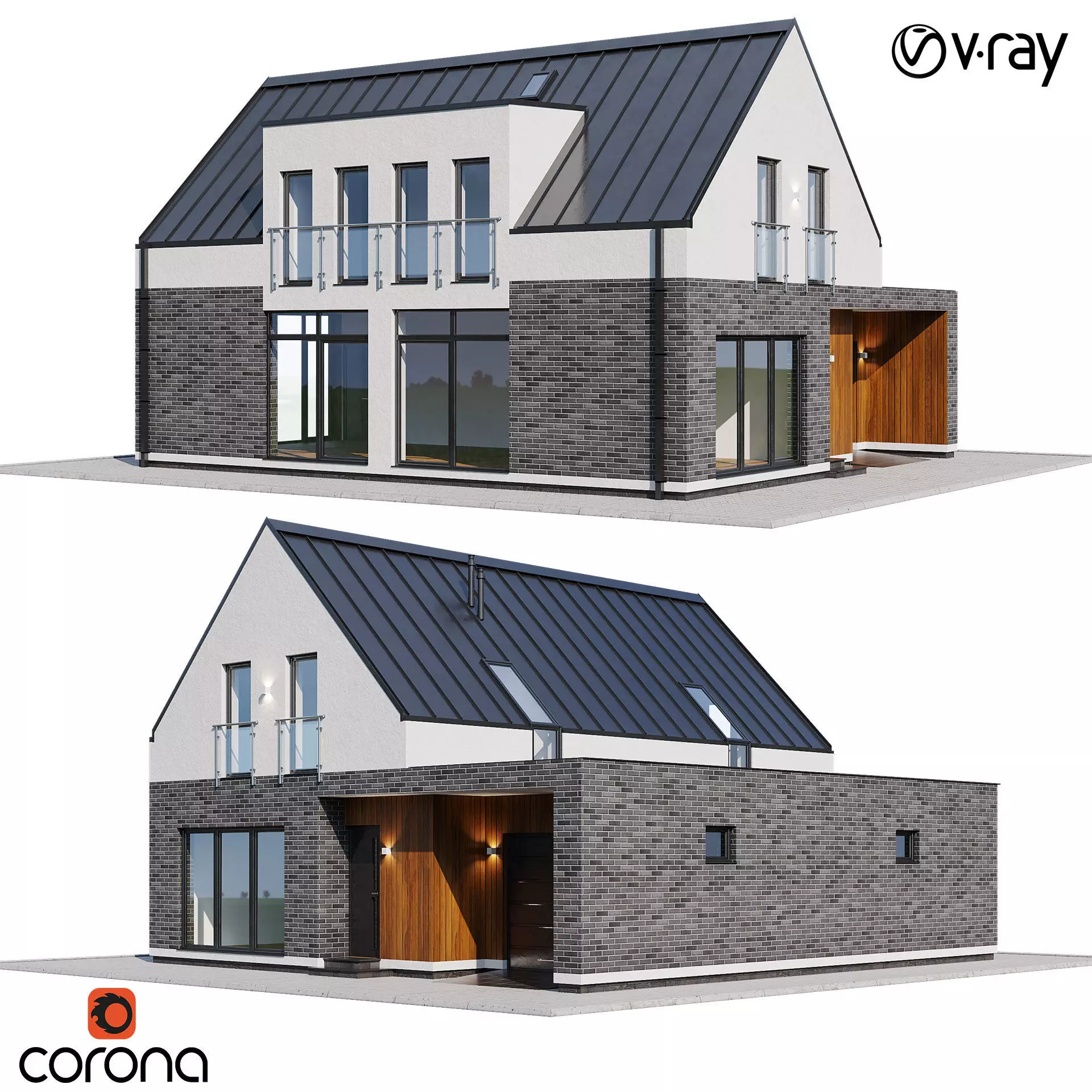 Privat house v1 3D model