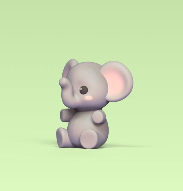 Little Elephant 3D print model_1