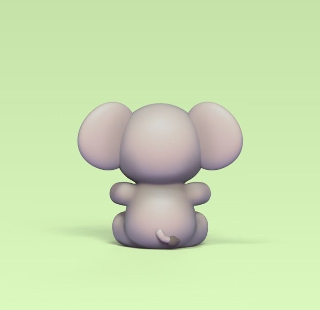Little Elephant 3D print model_3