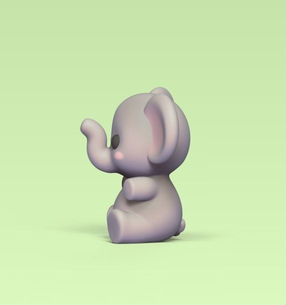 Little Elephant 3D print model_2