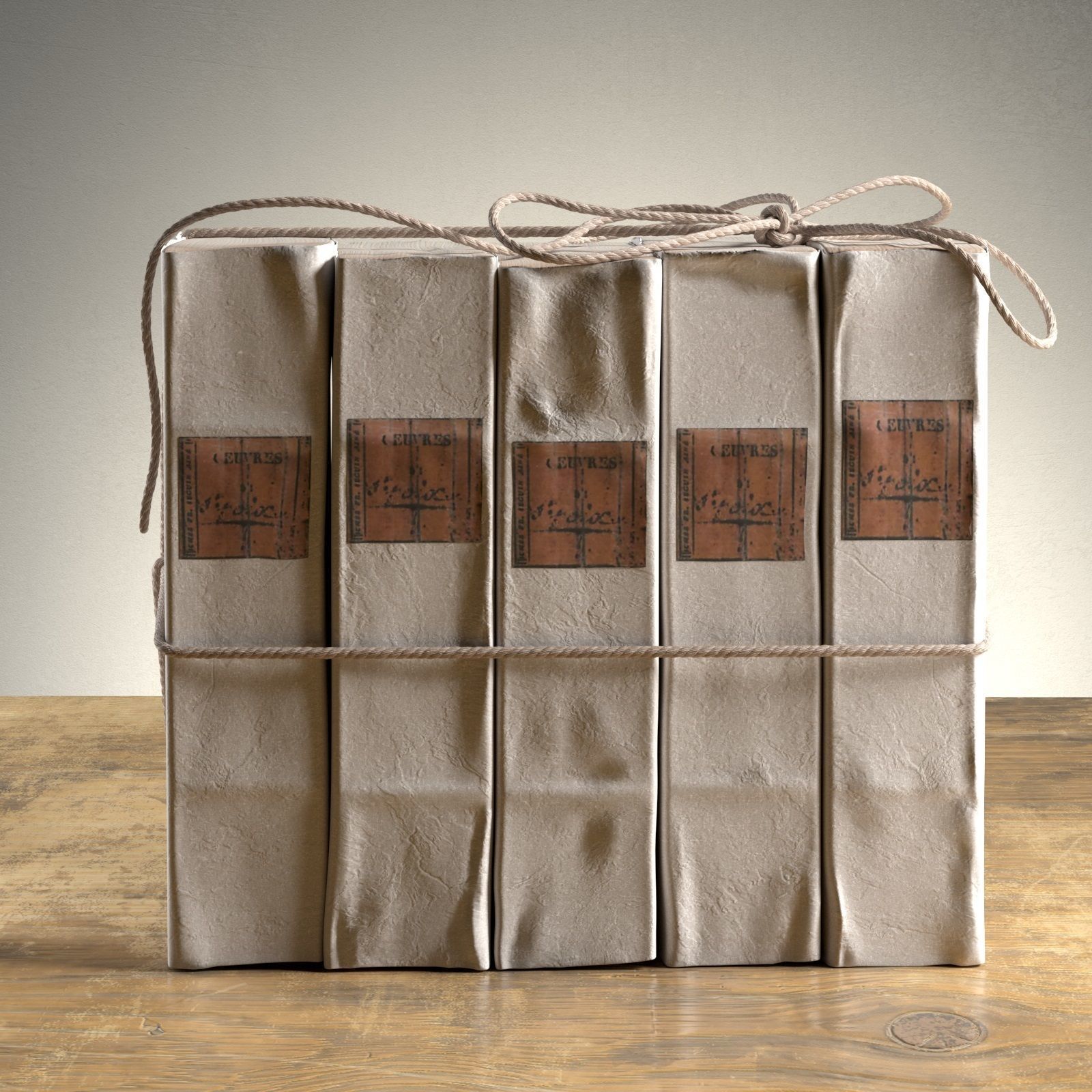 Parchment Petite Tomes 3 3D model_2