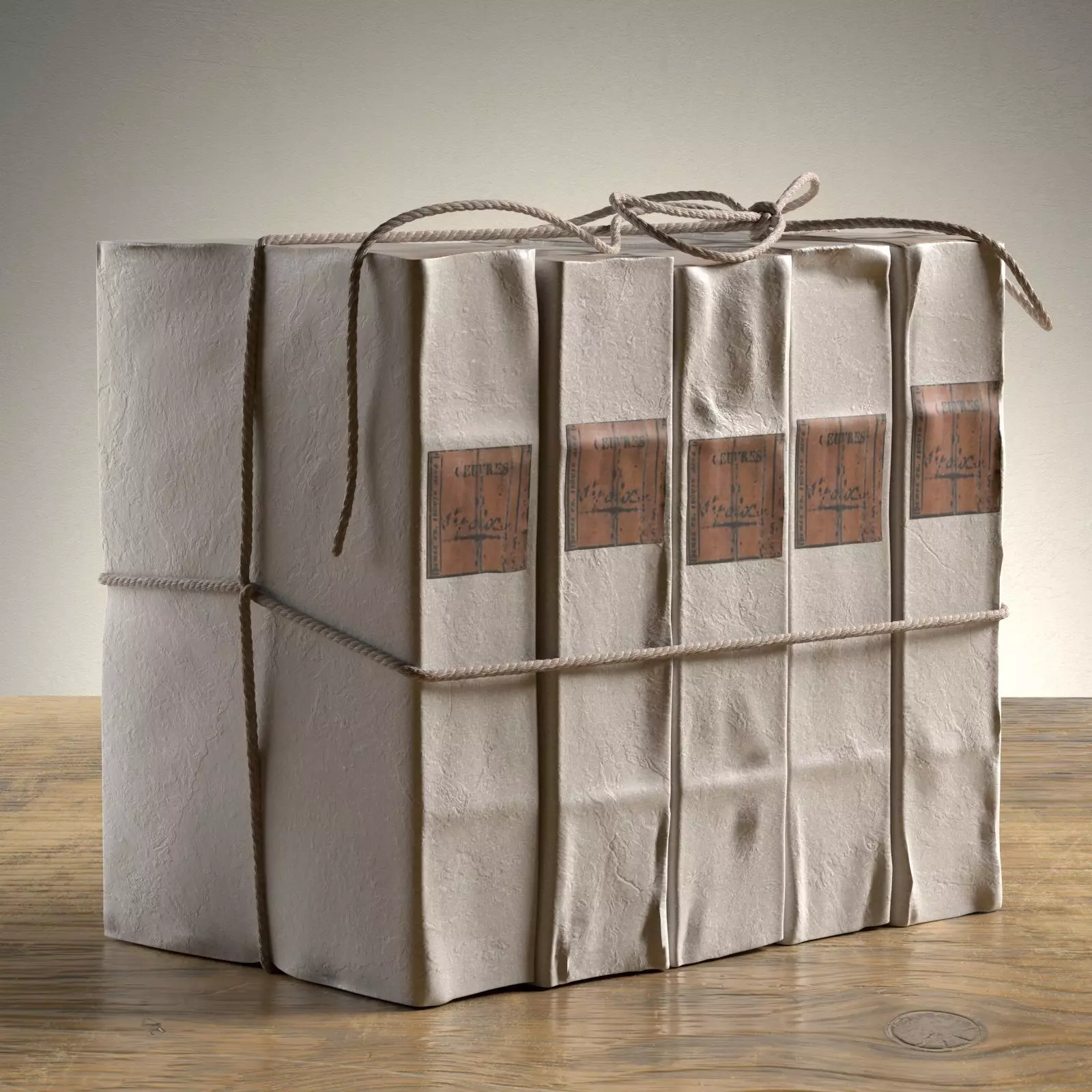 Parchment Petite Tomes 3 3D model_0