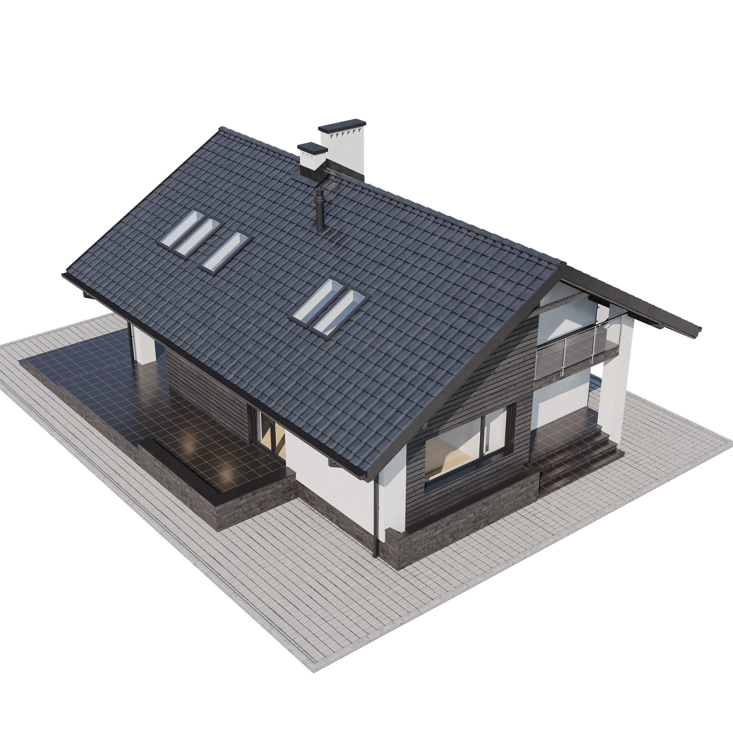 Privat house v3 3D model_6