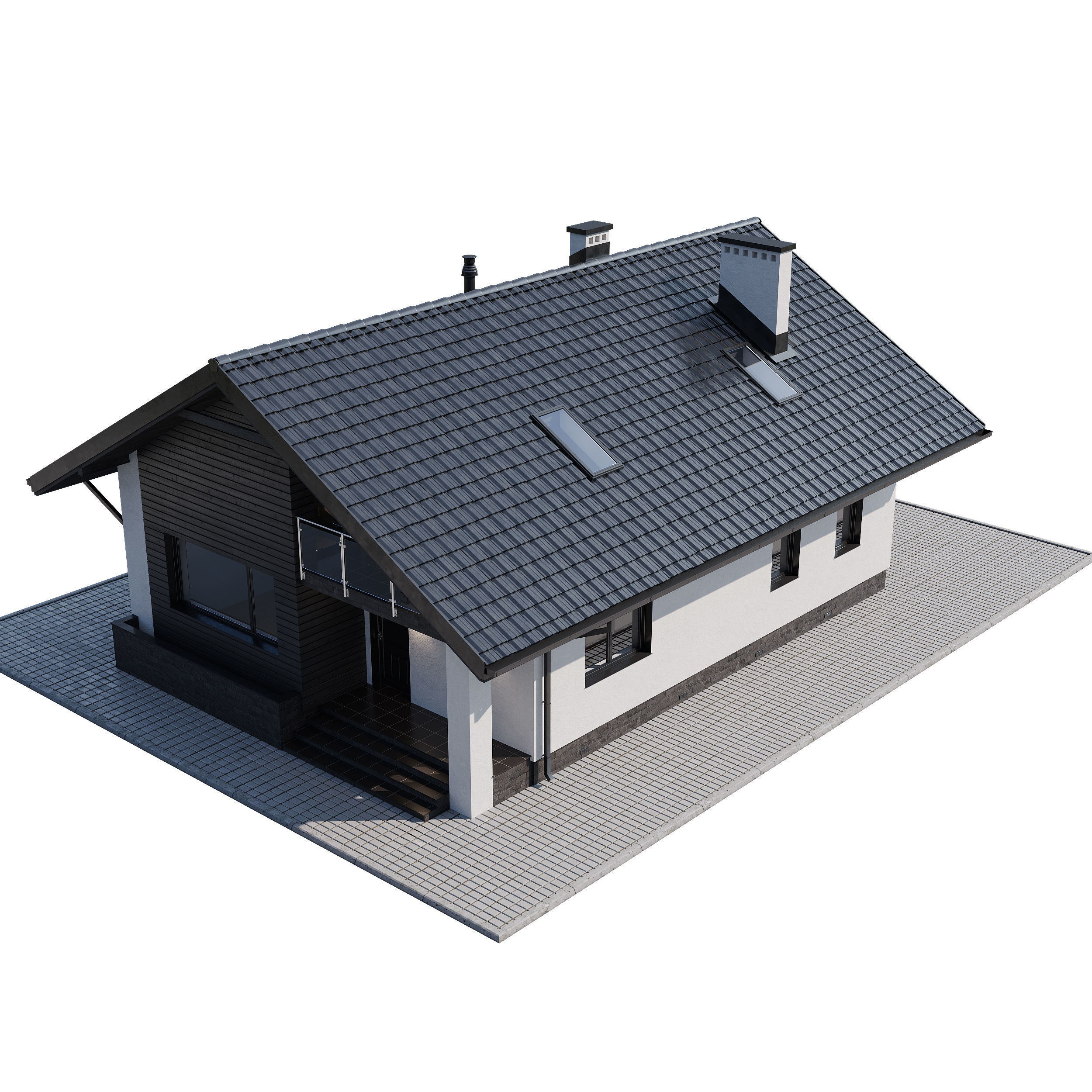 Privat house v3 3D model_5