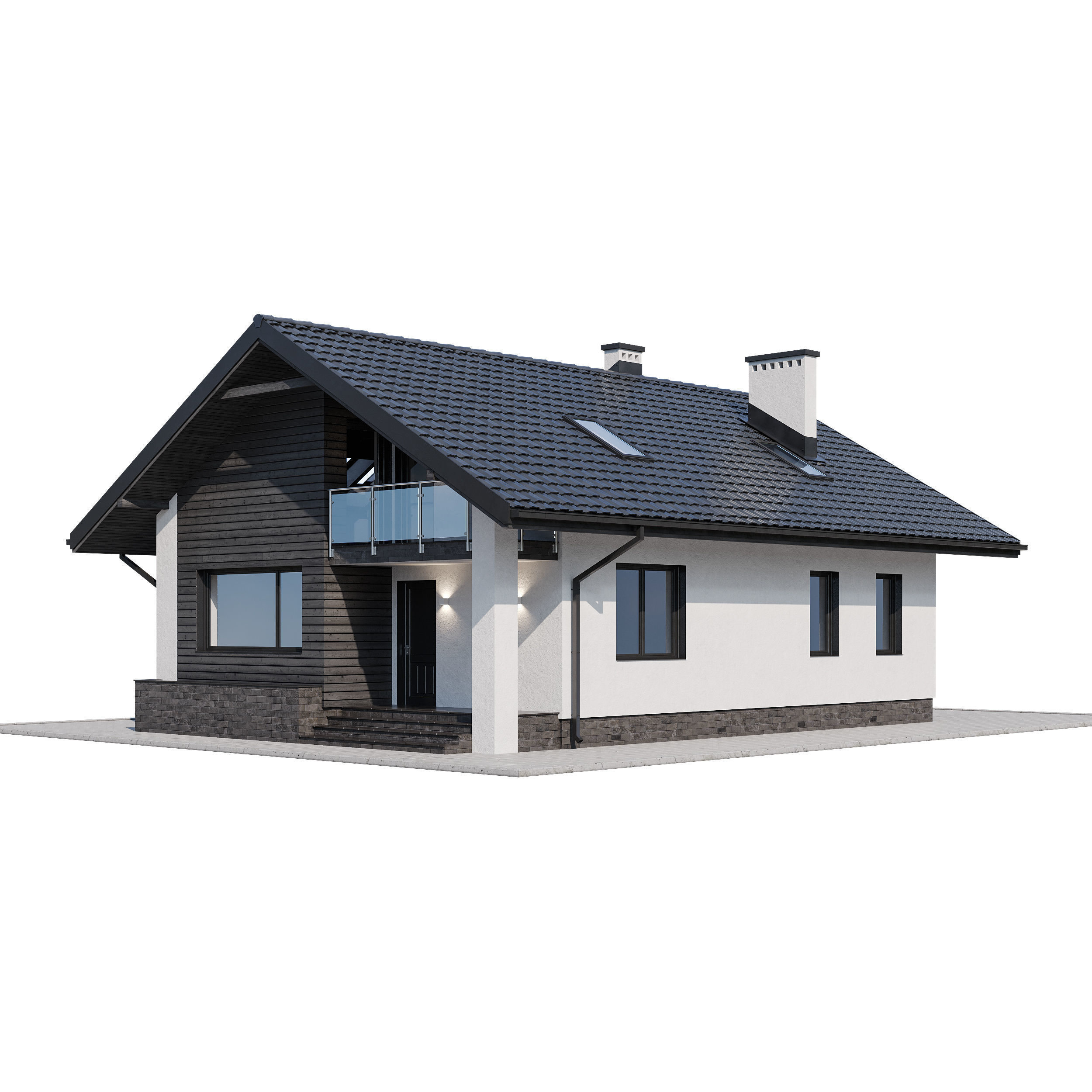 Privat house v3 3D model_4