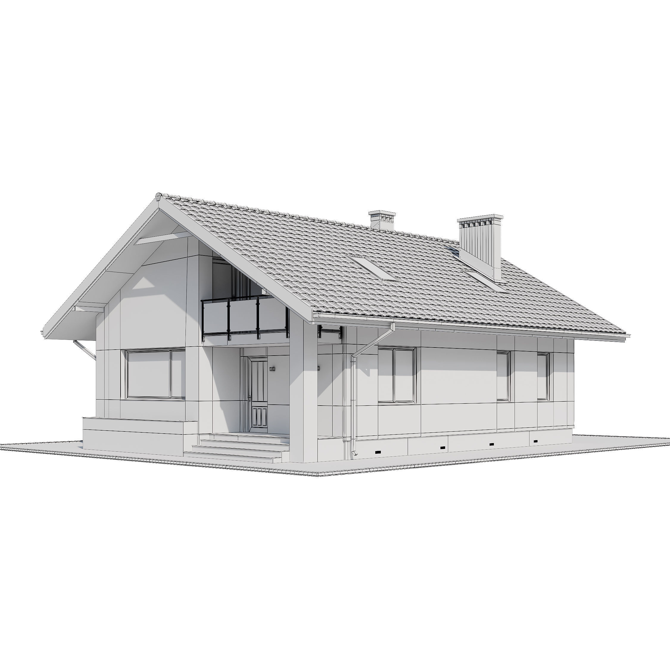 Privat house v3 3D model_10