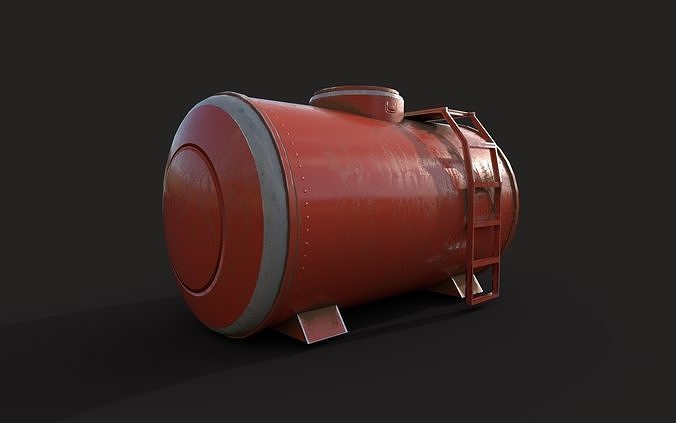 Red Cistern Low-poly 3D model