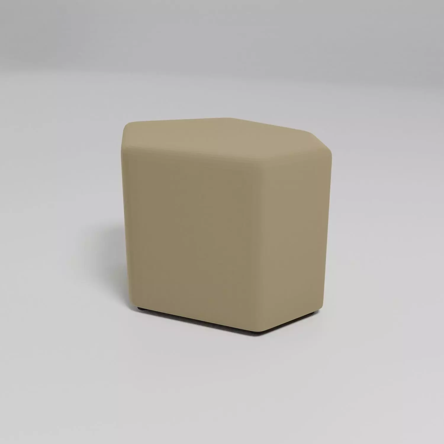 BAZALTO - Upholstered eco-leather low pouf - Free 3D model