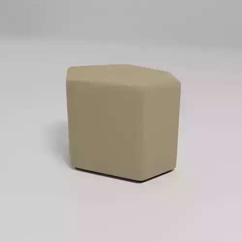 BAZALTO - Upholstered eco-leather low pouf -