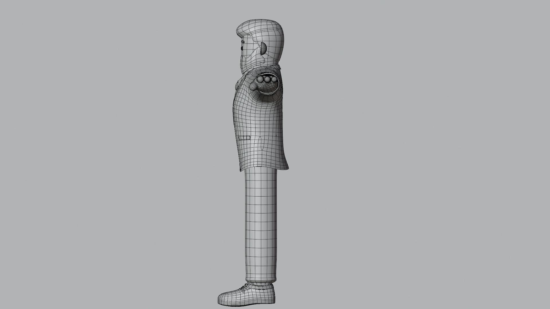Minimal Business Man Cartoon Character 3D model_23