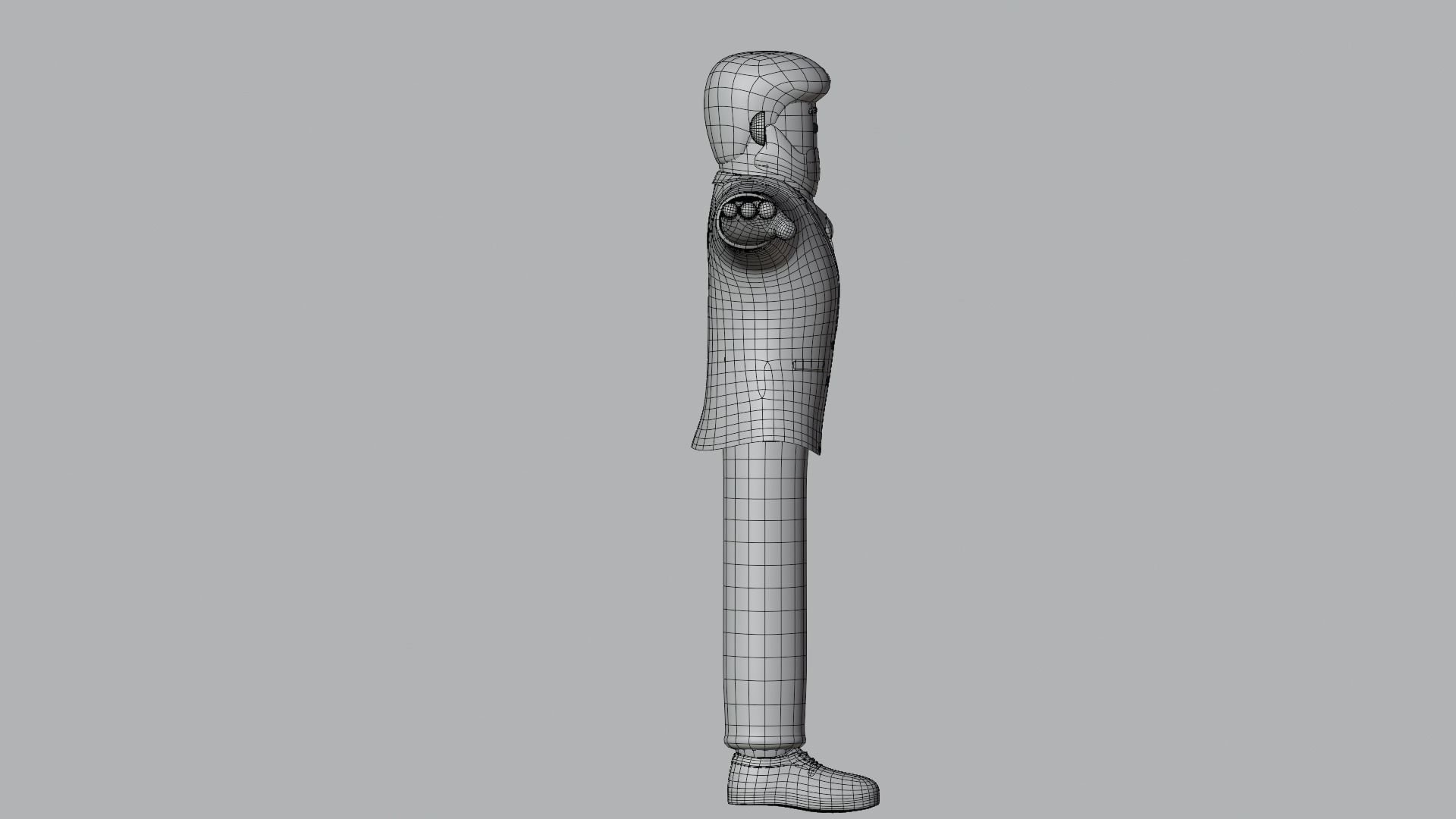 Minimal Business Man Cartoon Character 3D model_21