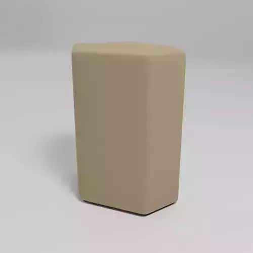 BAZALTO - Upholstered eco-leather high pouf -