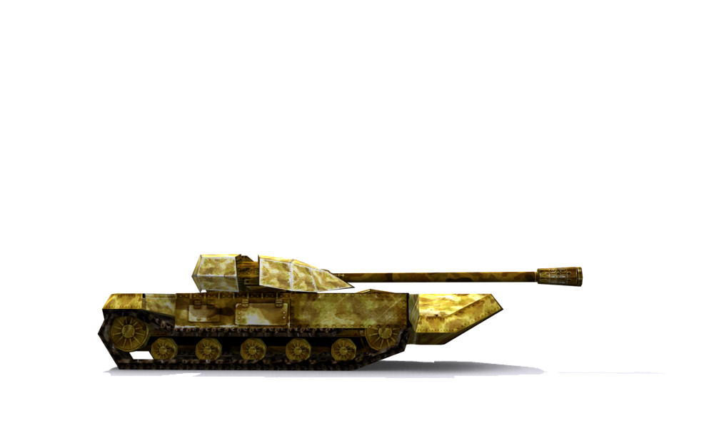 Combat tank free Low-poly 3D model_6