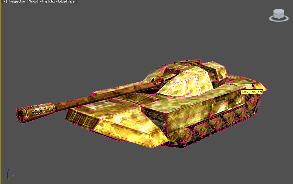 Combat tank free Low-poly 3D model_12