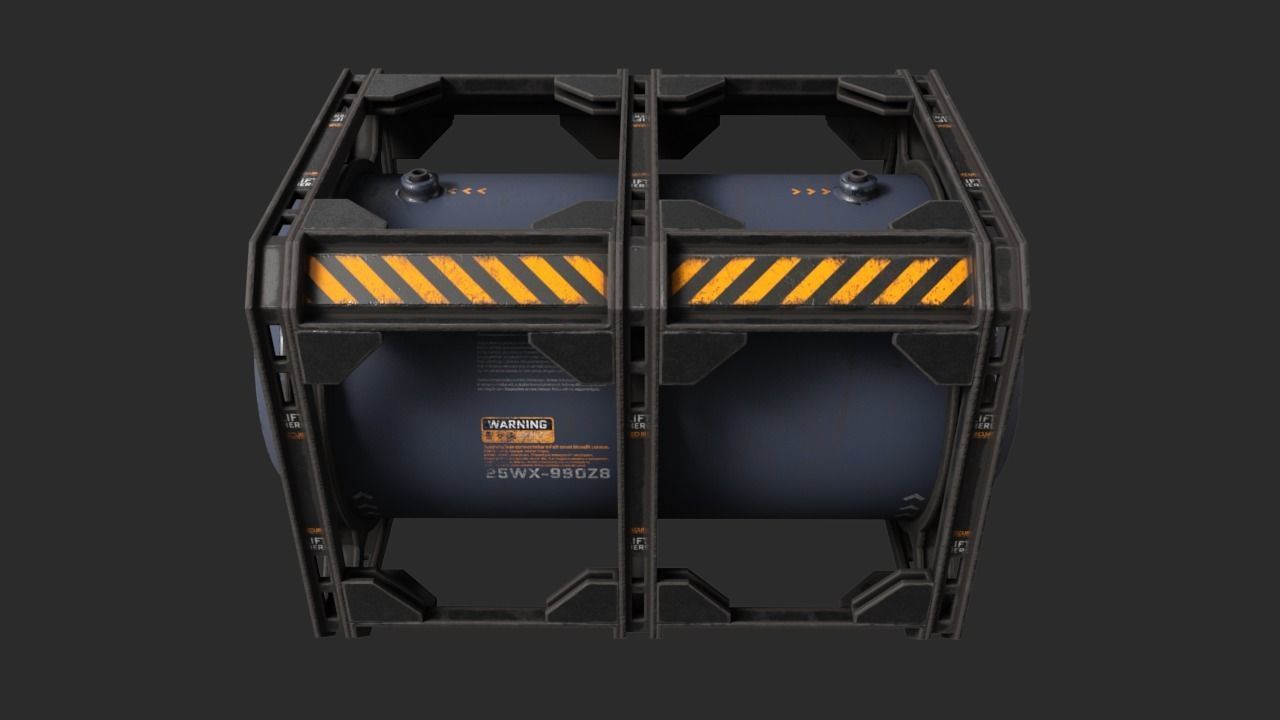 Sci-Fi Containers Pack Low-poly 3D model_20