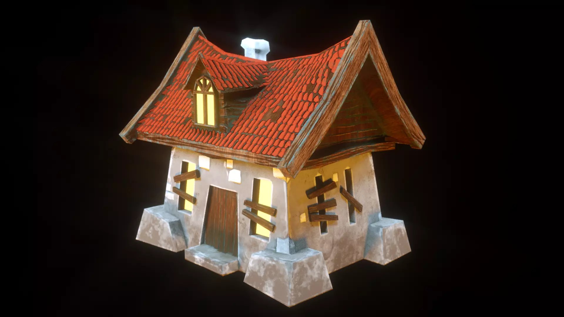Witchs house Low-poly 3D model