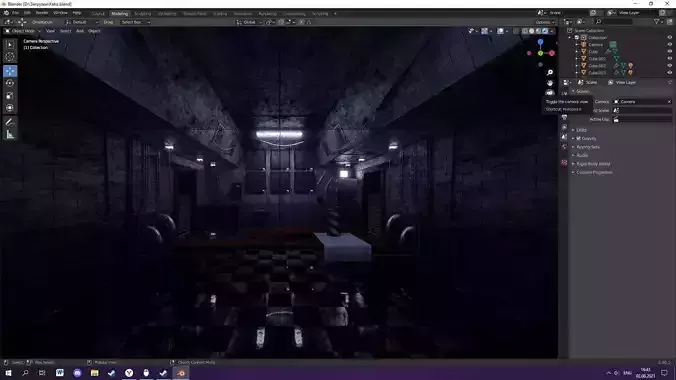3D Game office for ur fan games 3D model