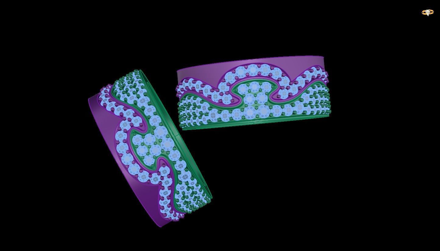 Ring 3D tetrahedral crystal structure 3D print model_4