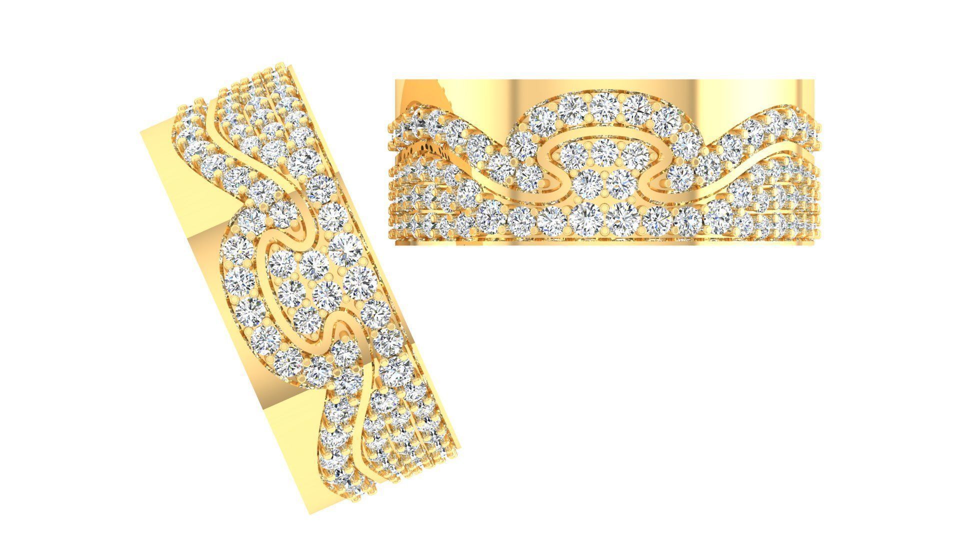 Ring 3D tetrahedral crystal structure 3D print model_1