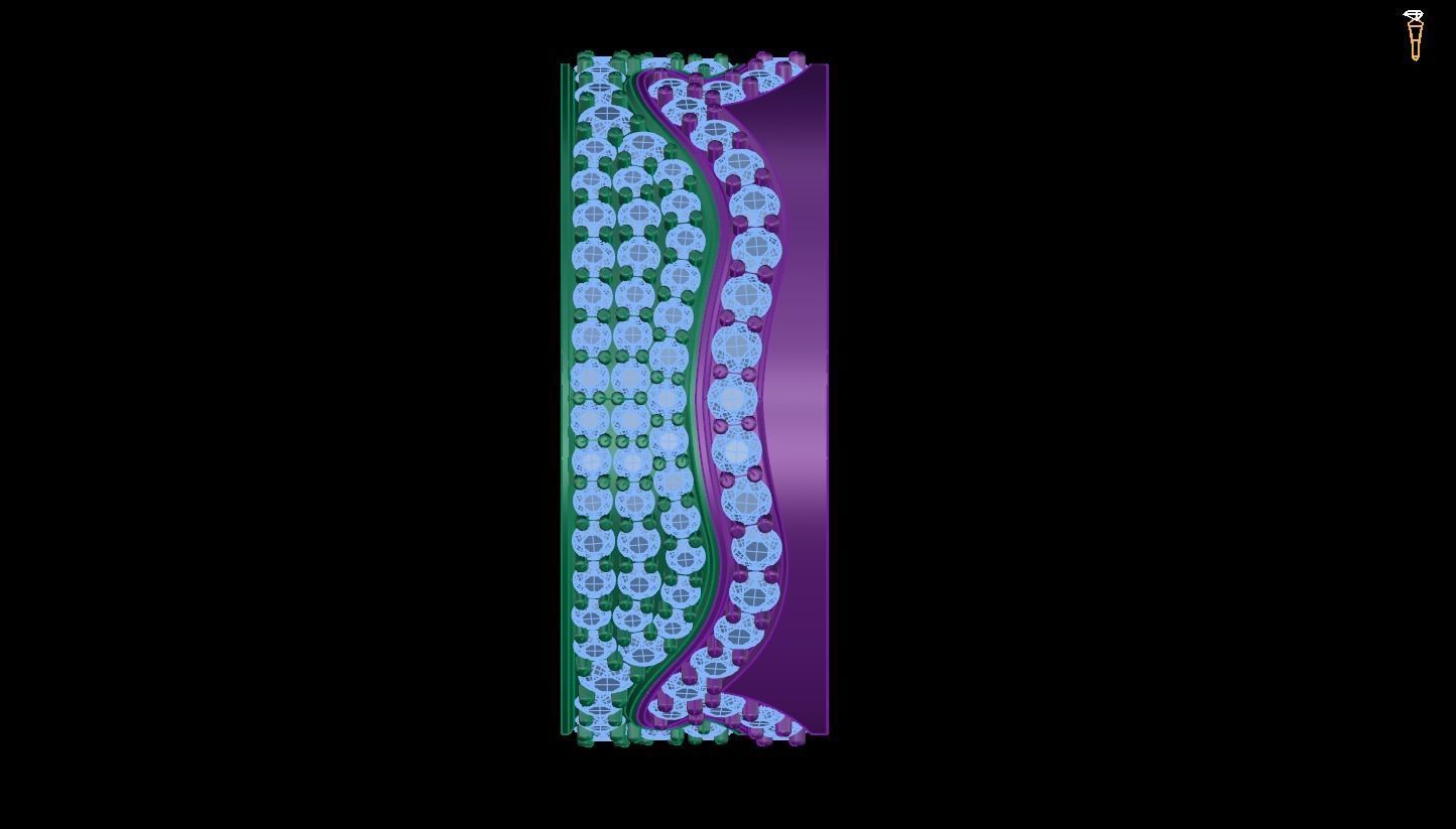 Ring 3D tetrahedral crystal structure 3D print model_2