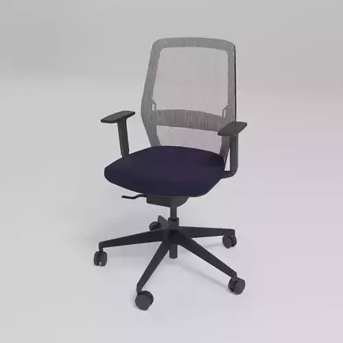 EVO - Swivel office chair with armrests - mesh backrest -