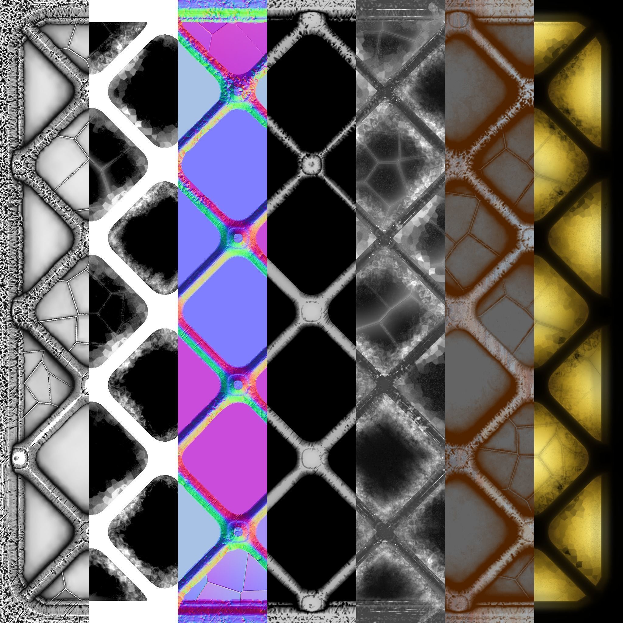 Glass windows PBR seamless textures and material Texture_7