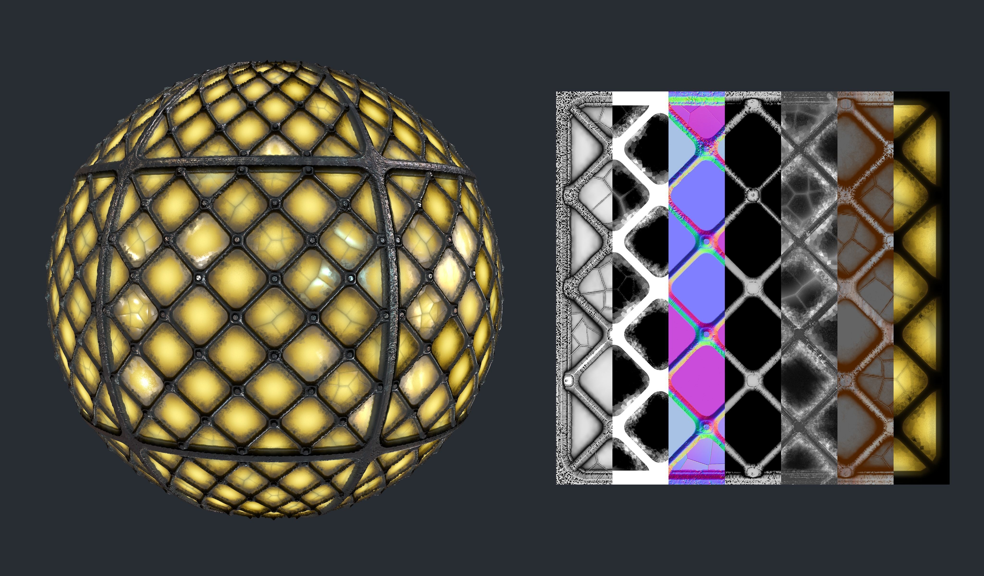 Glass windows PBR seamless textures and material Texture_2