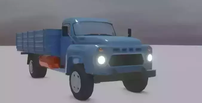 Soviet truck GAZ-53 Free low-poly 3D model