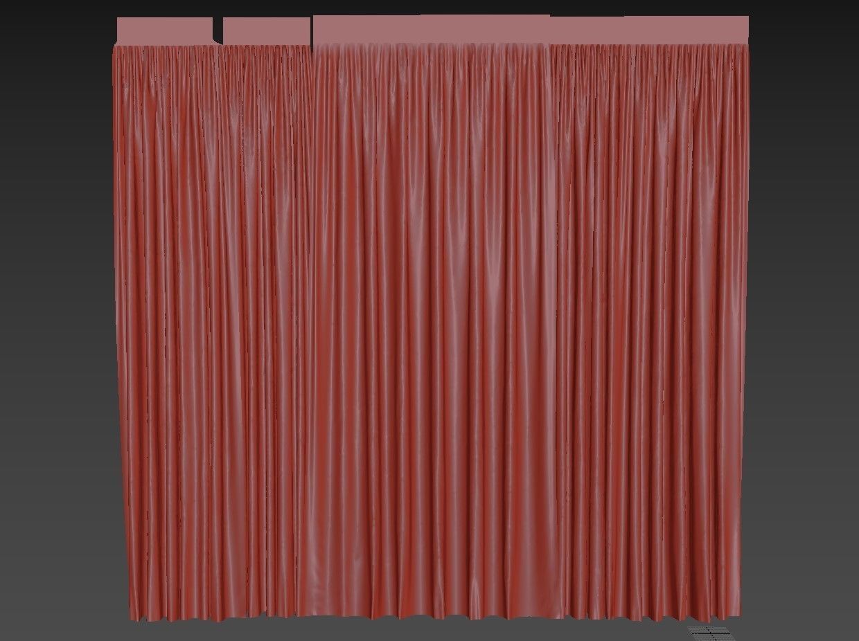 Animated curtain and tulle 1 3D model_6