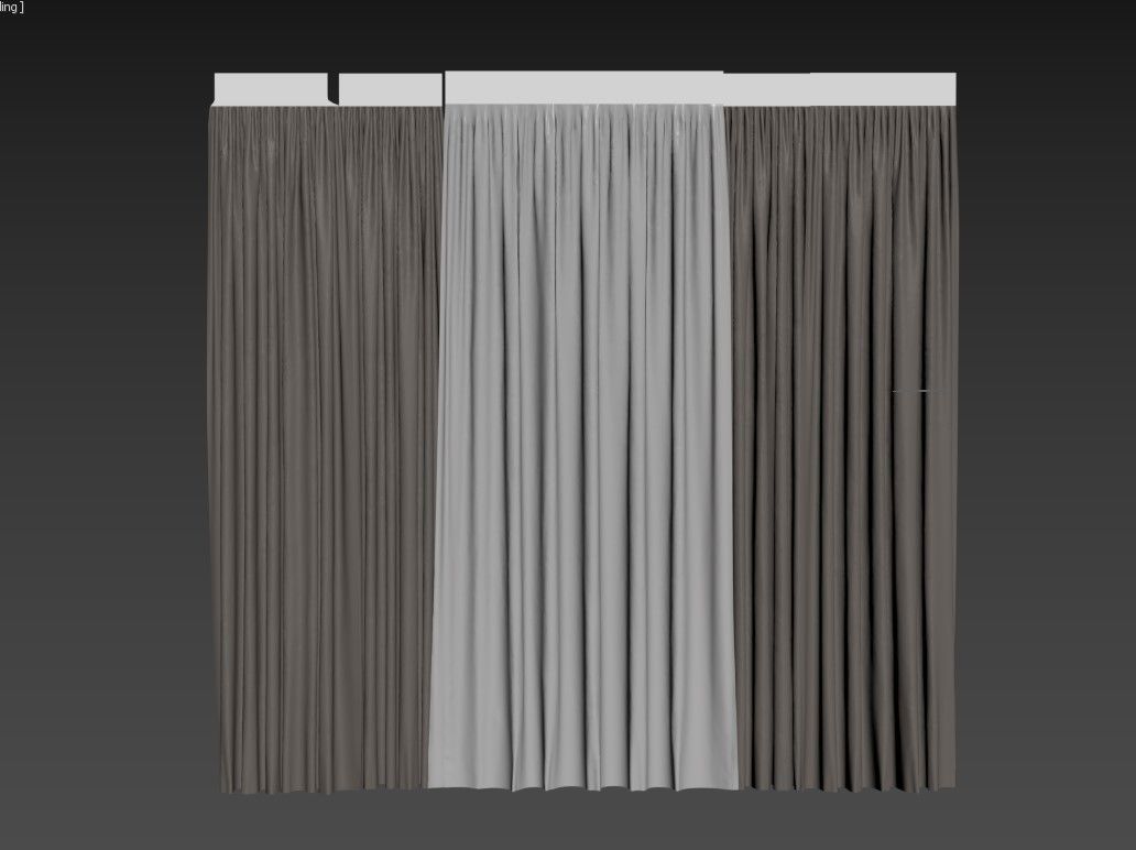 Animated curtain and tulle 1 3D model_5