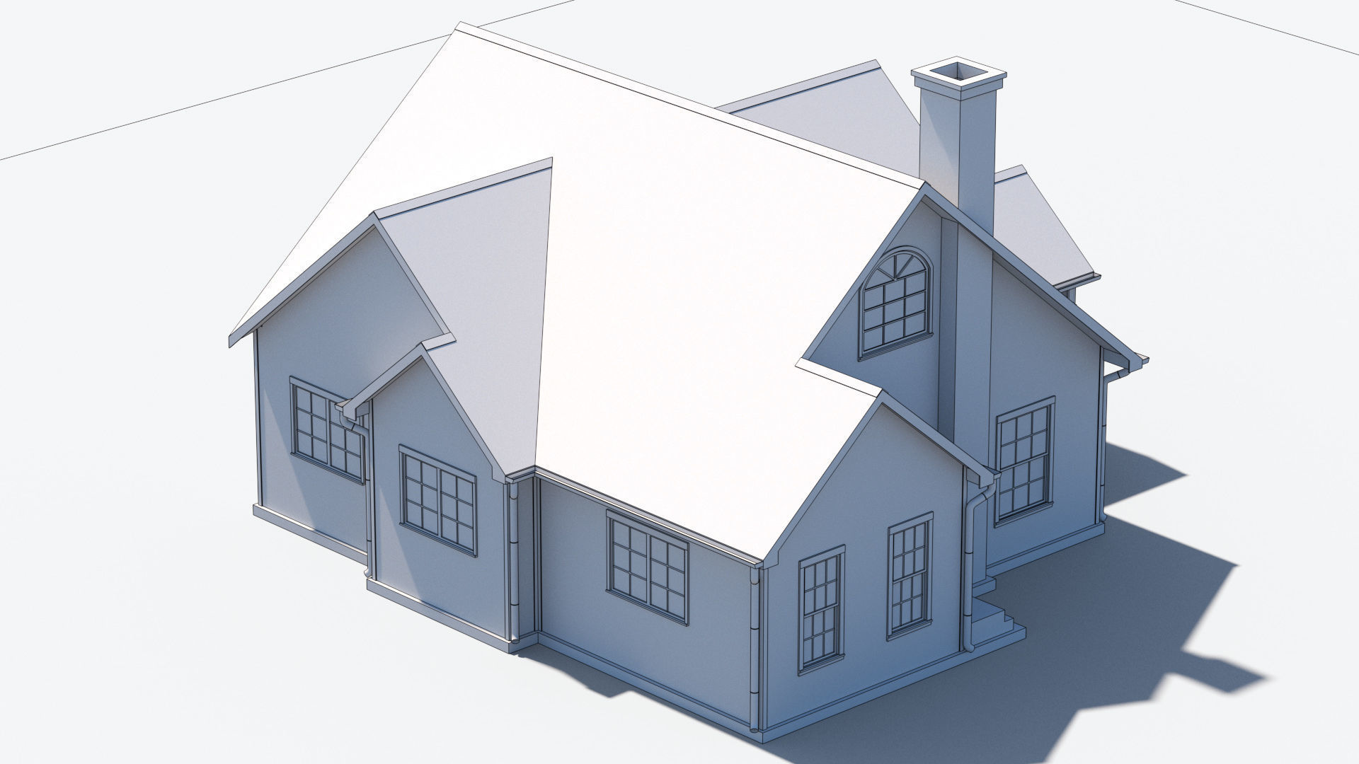 Residential House 6 Low-poly 3D model_18