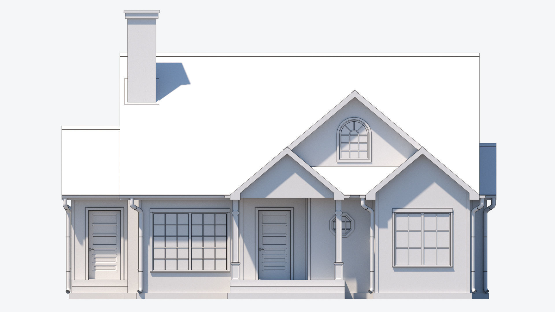 Residential House 6 Low-poly 3D model_13