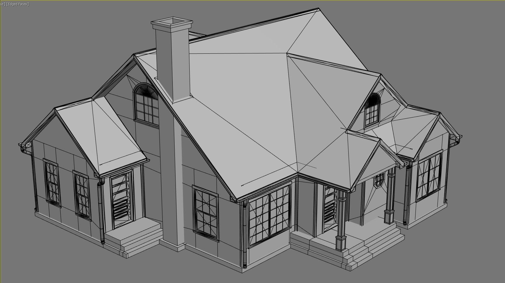 Residential House 6 Low-poly 3D model_20
