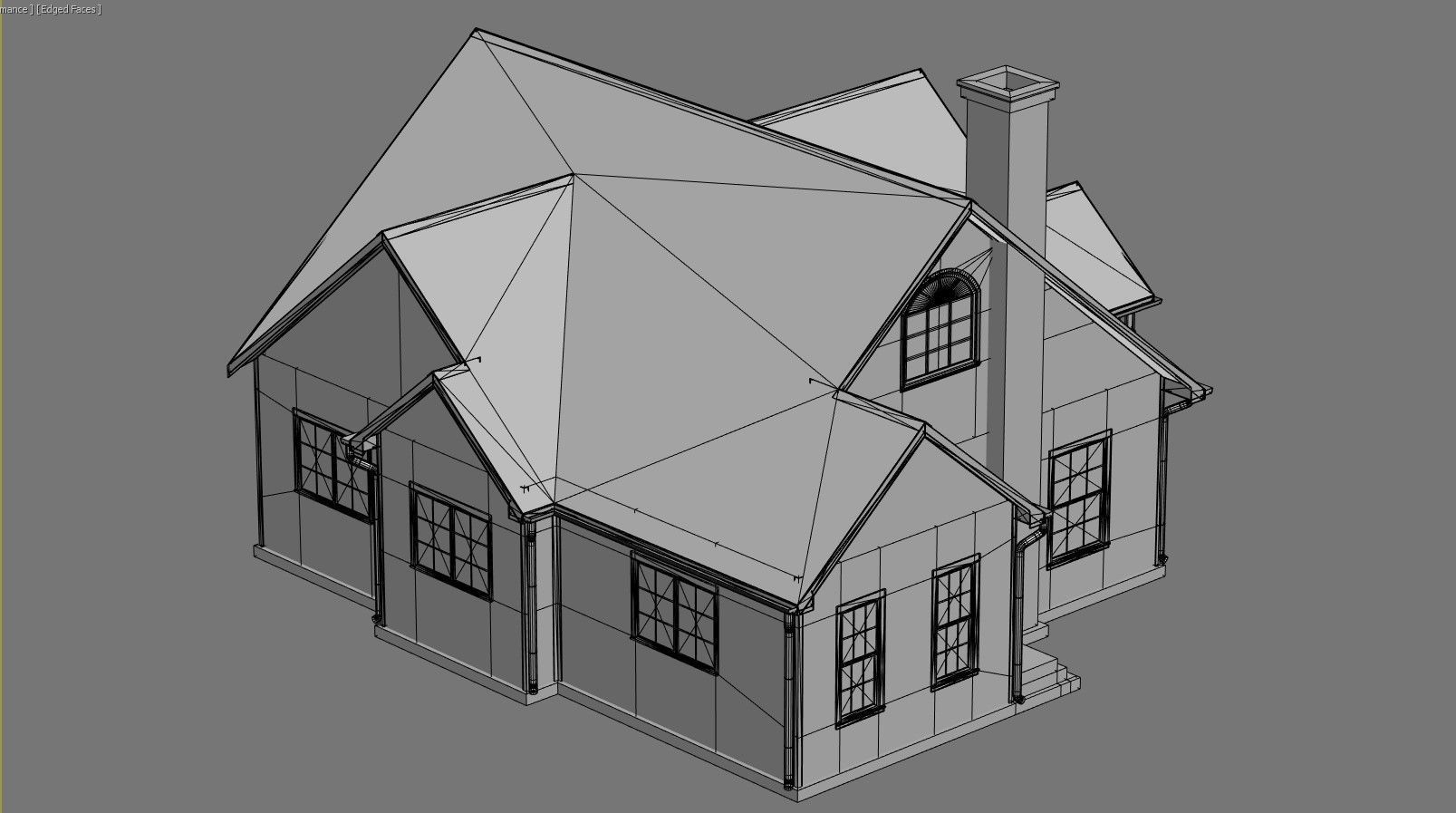Residential House 6 Low-poly 3D model_19