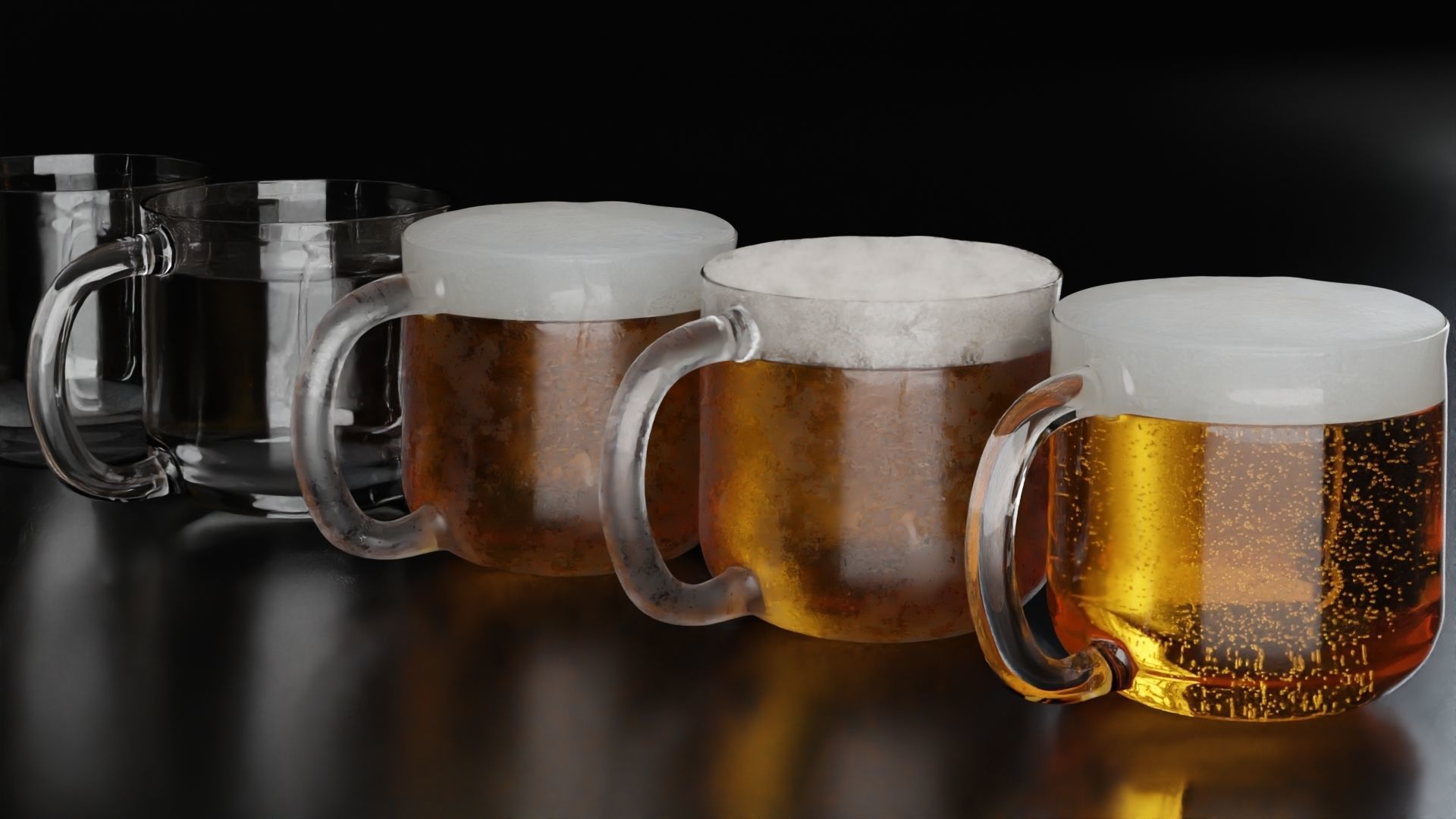 Beer Glass 8 3D model_2