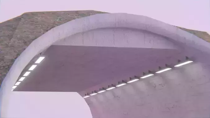 Road Tunnel Low-poly 3D model