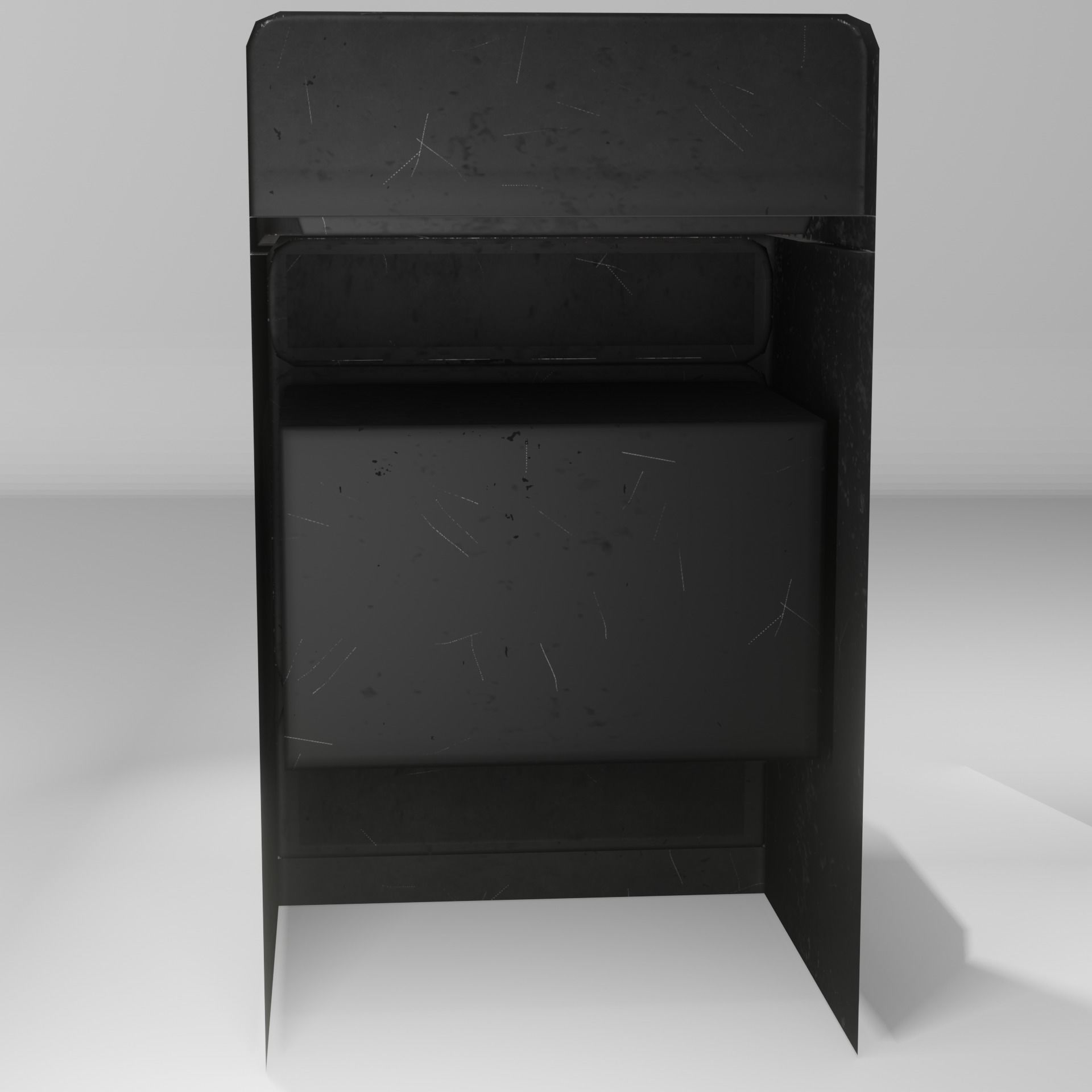 Gas range old post-soviet 2 Burners PBR low-poly game-ready Low-poly 3D model_7