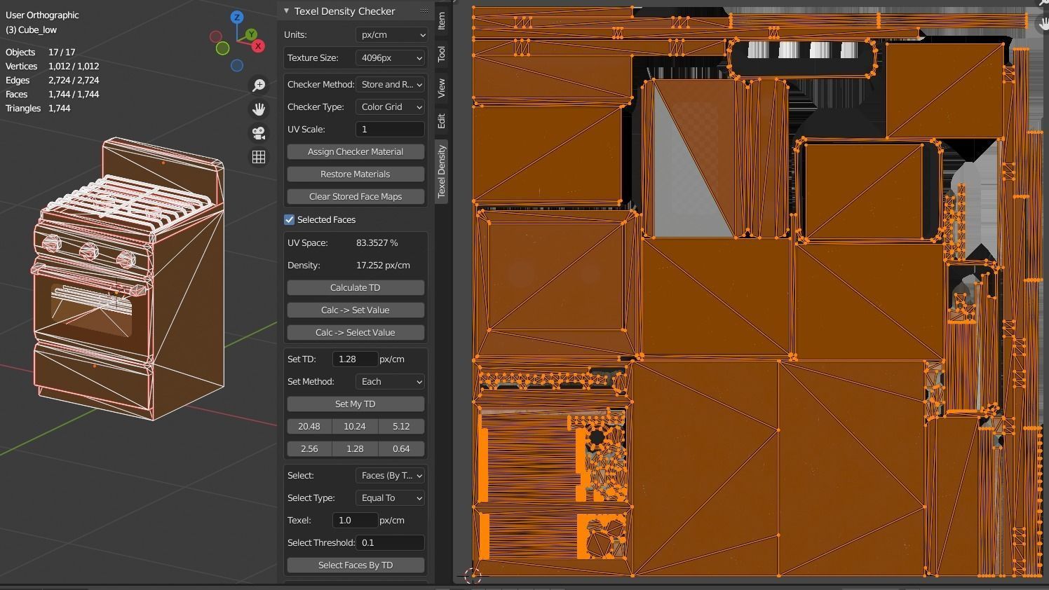 Gas range old post-soviet 2 Burners PBR low-poly game-ready Low-poly 3D model_13