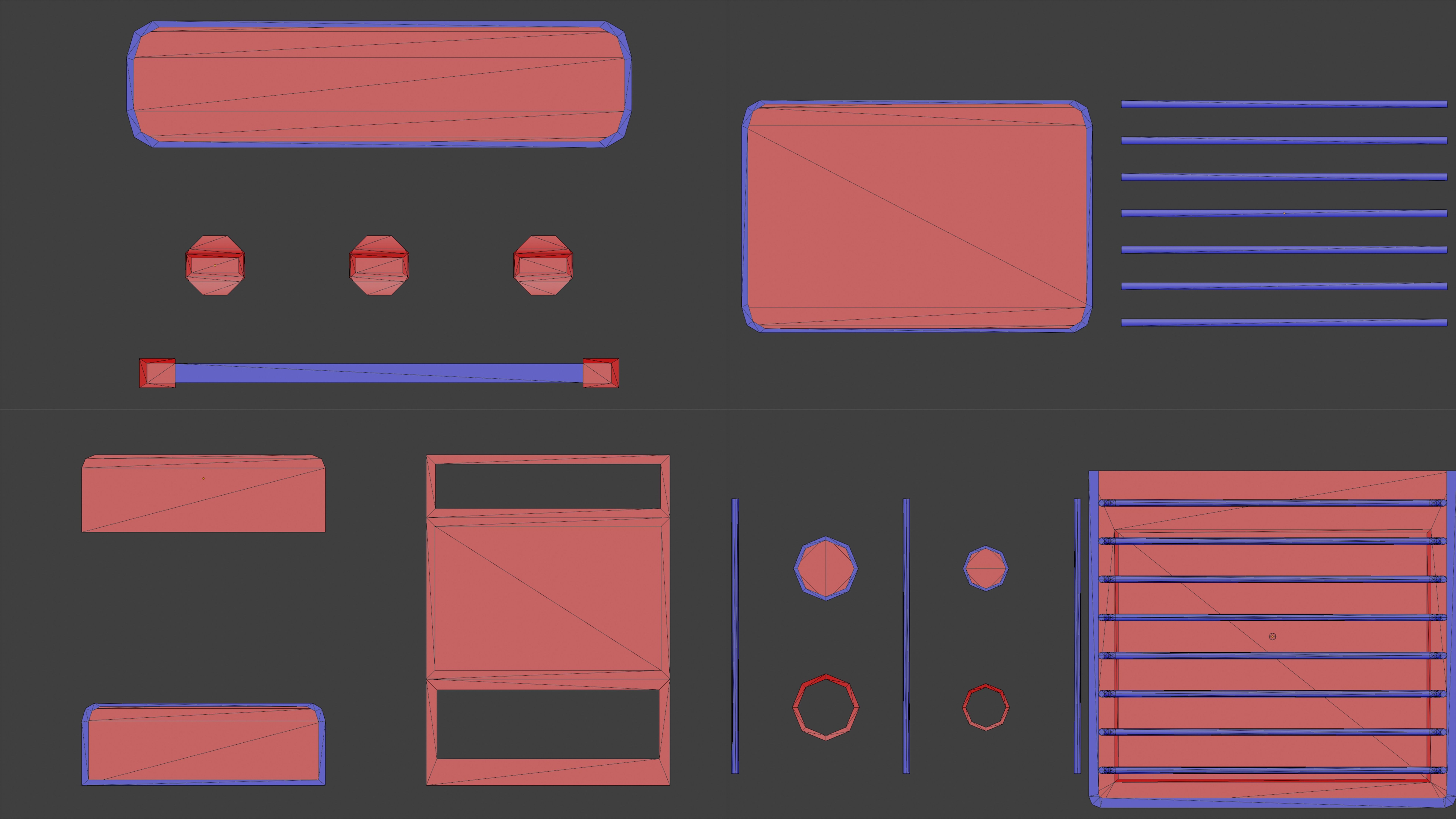 Gas range old post-soviet 2 Burners PBR low-poly game-ready Low-poly 3D model_17